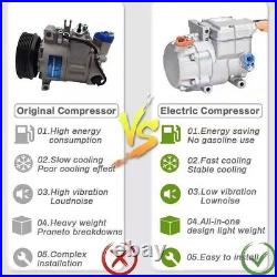 12V Electric AC Compressor Universal Car Truck Cab Air Conditioning Compressor