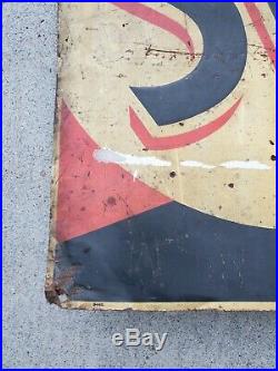1930's Antique See The Air-Conditioned Ice Refrigerator Tin Sign Rare 29X20
