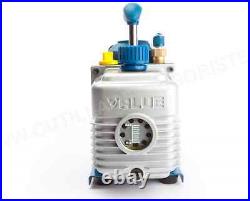 3CFM 2 Stages Refrigerant Vacuum Pump Refrigeration Gauges Tools Air Condition