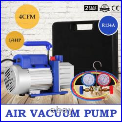 4CFM 1/4HP Single Stage Vacuum Pump Air Conditioning Refrigeration Vacuum
