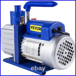 4.8CFM Vacuum Pump HVAC Refrigeration R22 R134A R410A 4 Hoses Rotary Vane Handle