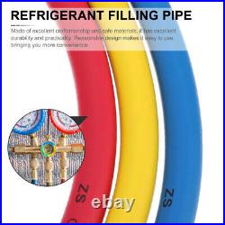 4 PCS Refrigerant Gauges Ace Air Conditioning Pipe Filling Hose