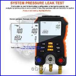 Air Conditioning Pressure Gauge Manifold Meter Refrigerant System Leak Tester