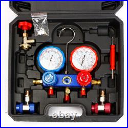 Air Conditioning R134a R12 AC Diagnostic Manifold Gauge Tool Refrigeration Set