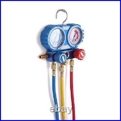 Air Conditioning Refrigerant Double Valve Pressure Gauge Replaces Accessory