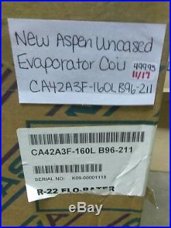 Aspen Uncased Refrigerant Evaporator Coil Ca42a3f-160l B96-211 R-22 New Part