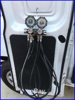 CPS 4 Valve manifold gauge set air conditioning refrigeration deep vacuum hose
