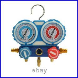 Car Air Conditioning Refrigerant Freon Double Valve Pressure Gauge With Seal A1