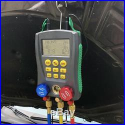 Car Air Conditioning Refrigerant Pressure Gauge Group + R134A Double-gauge Valve