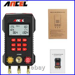 Digital Manifold Gauge Meter A/C Refrigeration Pressure Vacuum Temperature Test