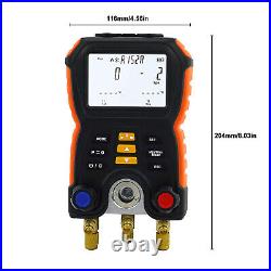 Digital Manifold Pressure Gauge Meter Refrigeration Air Condition Leak Detection