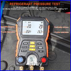 Digital Manifold Pressure Gauge Meter Refrigeration Air Condition Leak Detection