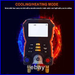 Digital Manifold Pressure Gauge Meter Refrigeration Air Condition Leak Detection