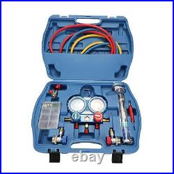 Double Valve Pressure Gauge Car Air Conditioning Refrigerant Repair Tools