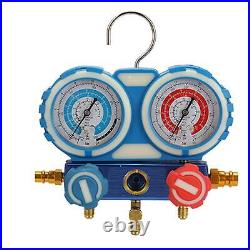 Double Valve Pressure Gauge Car Air Conditioning Refrigerant Repair Tools