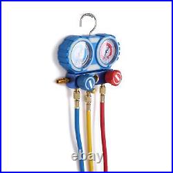 Double Valve Pressure Gauge Car Air Conditioning Refrigerant Repair Tools