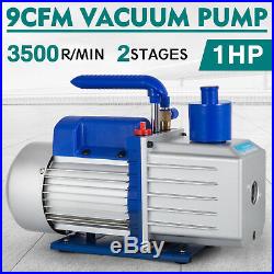 Get 9CFM 2 Stages Refrigerant Vacuum Pump 1HP A/C Air Conditioning Tool Pro