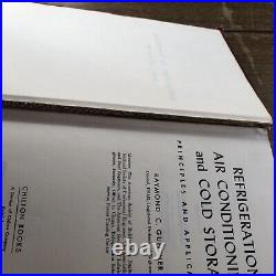 REFRIGERATION AIR CONDITIONING AND COLD STORAGE Gunther First Edition, 3rd Print