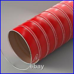 Red Air Ducting Pipe Flexible Hose Hot Or Cold Vent Car Cooling Transfer