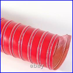 Red/Orange Air Ducting Pipe Flexible Hose Hot Cold Cooling Transfer Extractor