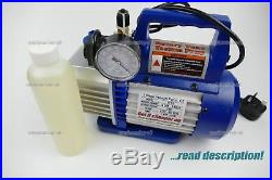 Refrigerant Rotary Vacuum Pump with solenoid and gauge R410a R134a R32 R404a