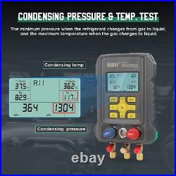 Refrigeration Digital Manifold Gauge Hose Set Air Conditioning HVAC Diagnostic