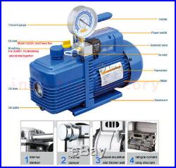 Rotary Vane 2 Stage Vacuum Pump 4.24CFM 1/2HP For Air Conditioning Refrigerator