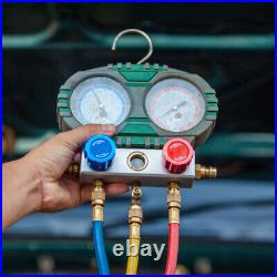 Set of 4 Refrigerant Gauges Air Conditioning Pipe Filling Hose