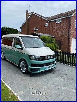 Vw camper van, low mileage, green and white