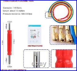 WiMas R134a Air Conditioning Refrigerant Manifold Gauge Set, Refrigeration Kit